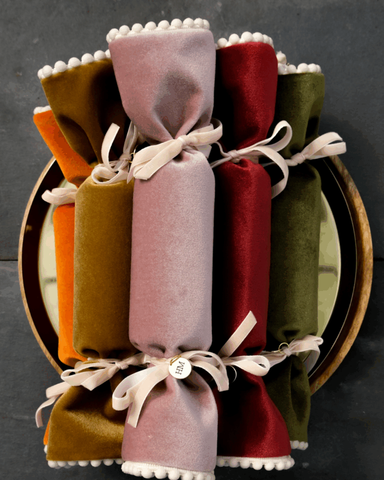 Luxury Velvet Reusable Christmas Pom Pom Cracker by Supplies for Life